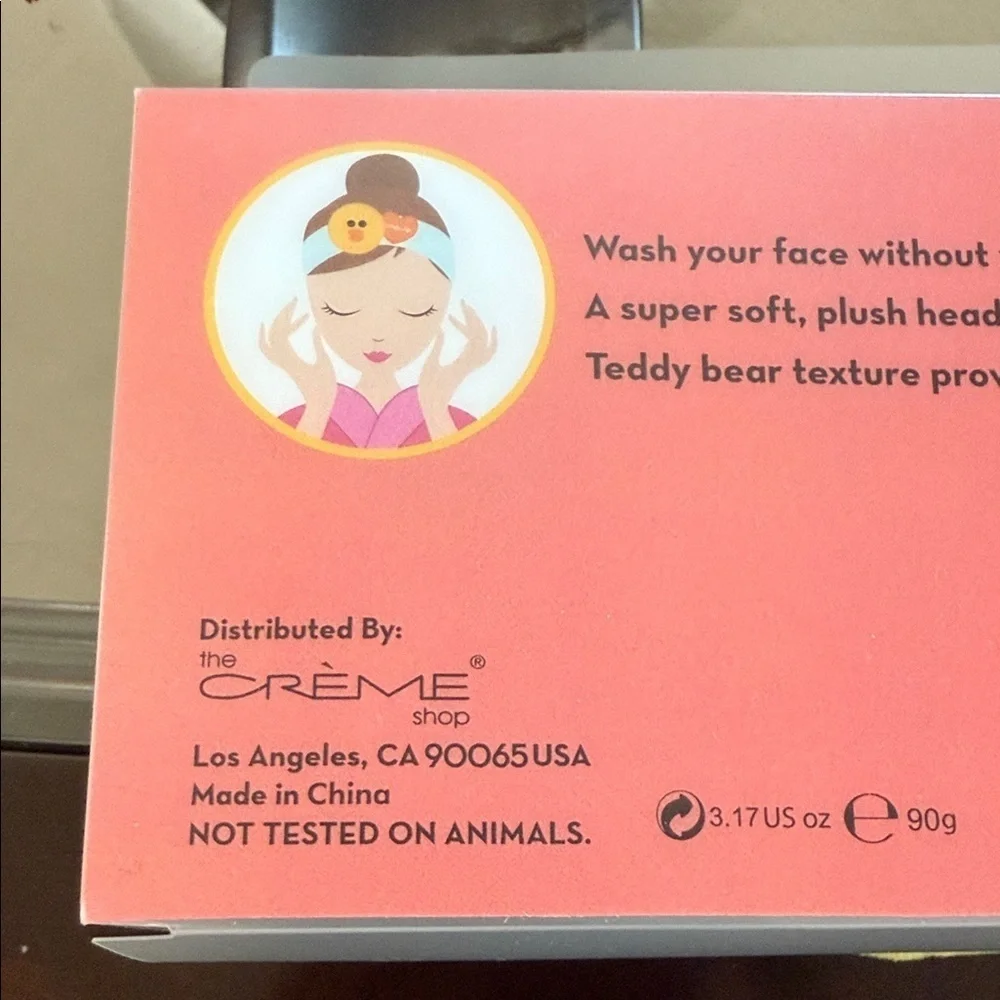 3D Teddy Spa Headband - Yellow and Orange - The Crème Shop *NEW*